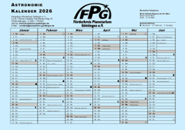 FPG Astronomie-Kalender
